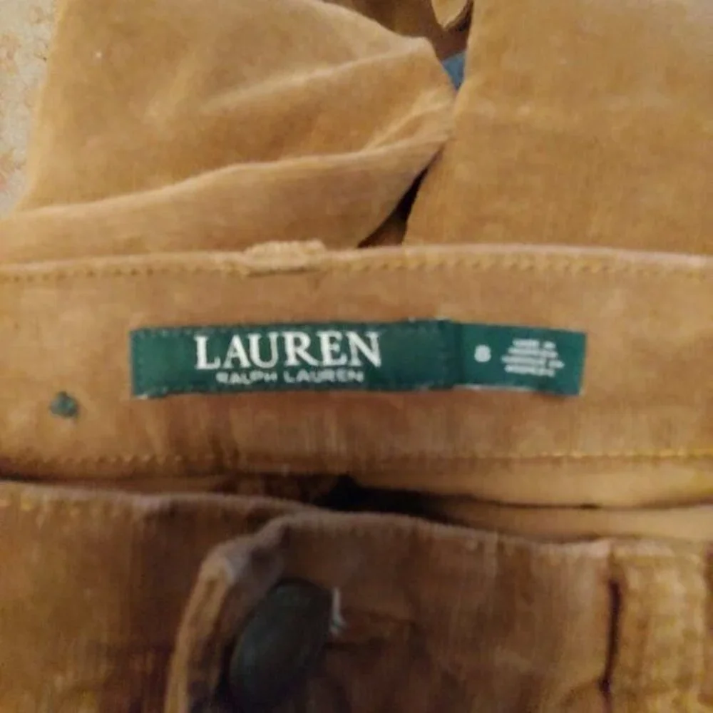 Lauren Ralph Lauren Brown Corduroy Straight Leg Heritage Old Money Pants 8 - Picture 10 of 11